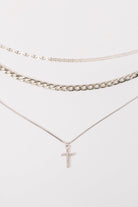 Layered Faith Necklace in Silver - Charming Charlie
