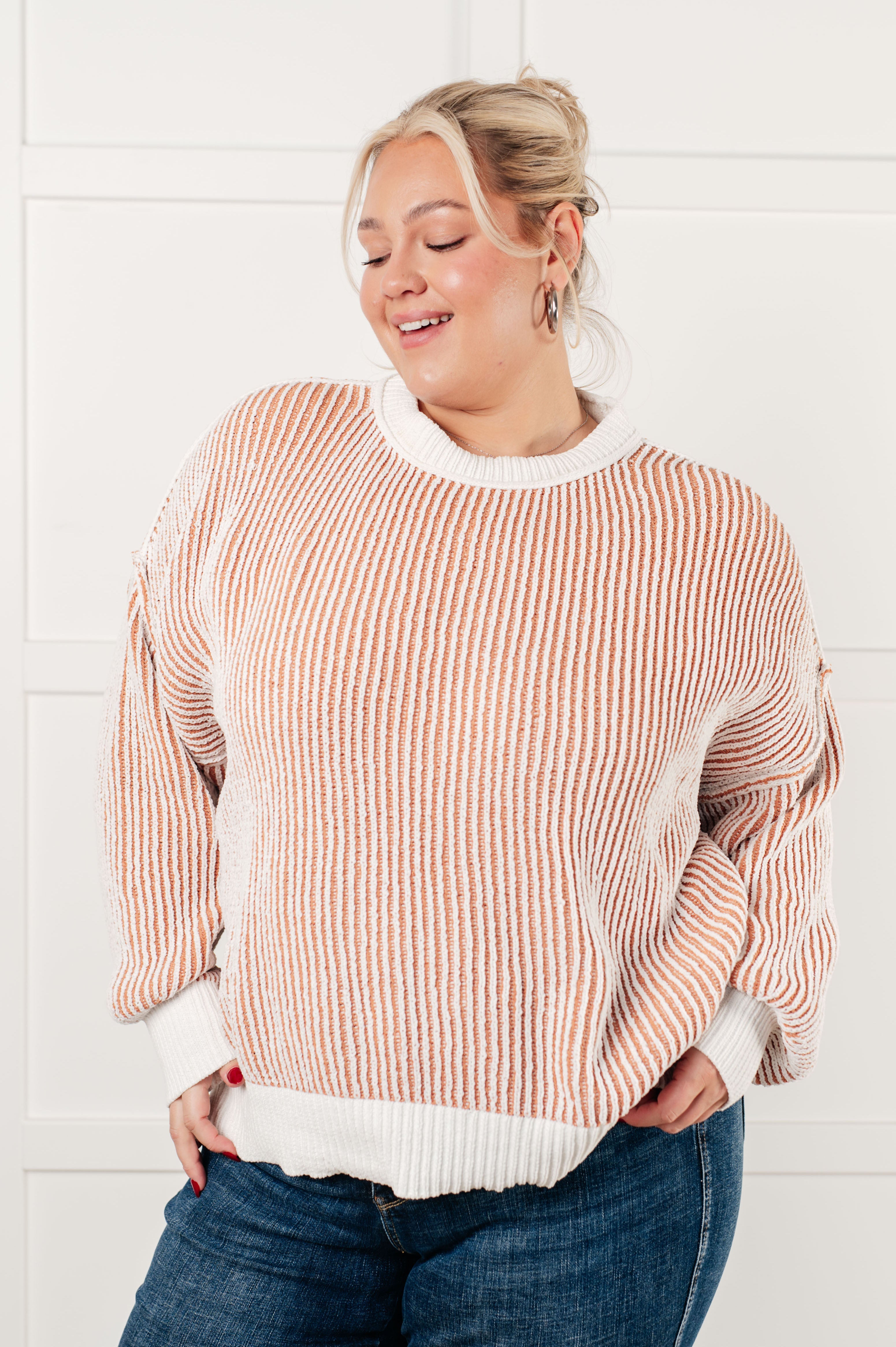 Least High Maintenance Contrast Trim Sweater - Charming Charlie