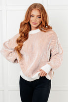 Least High Maintenance Contrast Trim Sweater - Charming Charlie