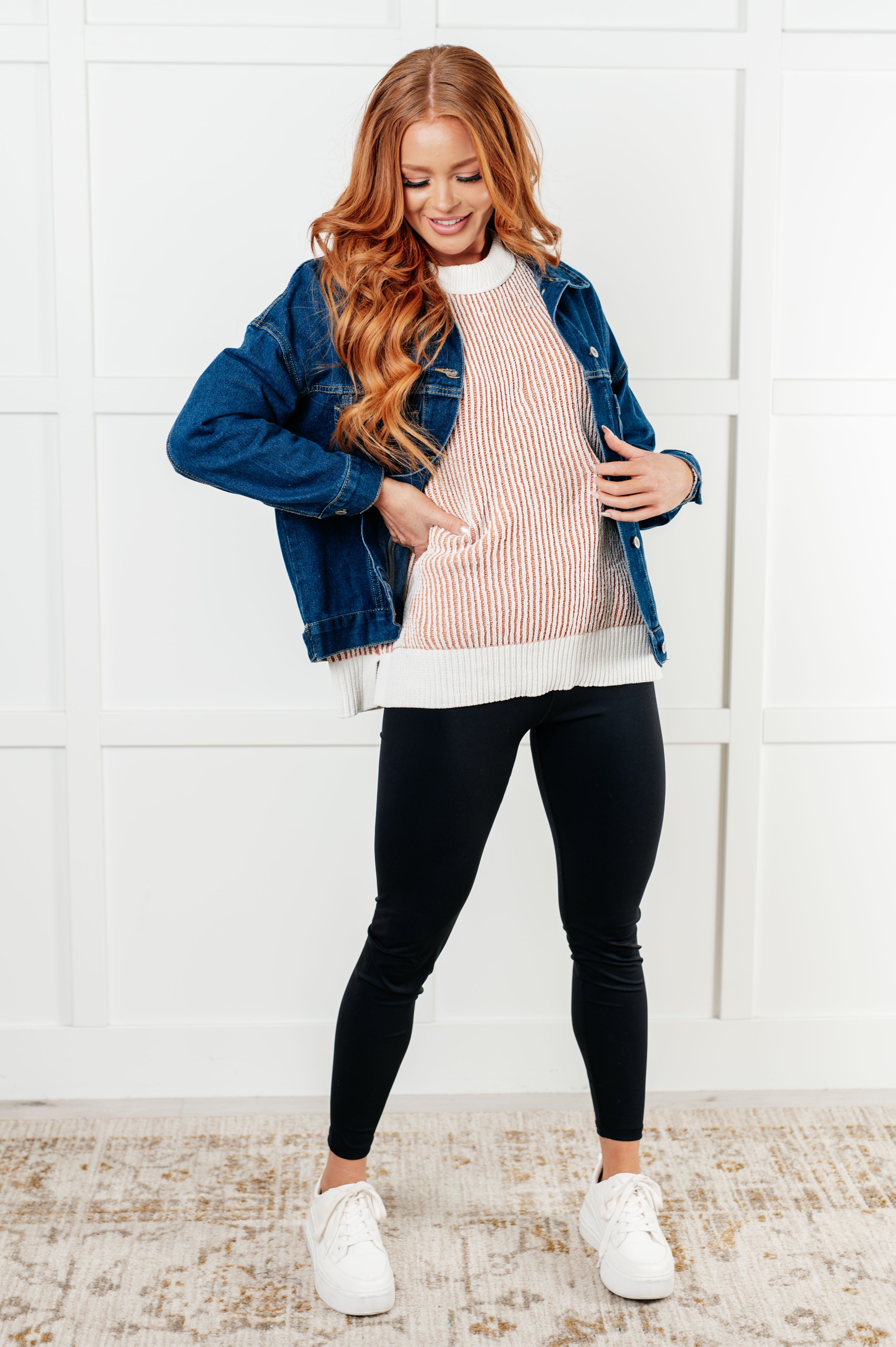 Least High Maintenance Contrast Trim Sweater - Charming Charlie