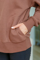 Make No Mistake Mock Neck Pullover in Cocoa - Charming Charlie