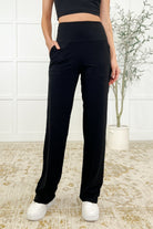 Leg Day Legends Straight Leg Bottoms in Black - Charming Charlie