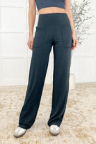 Leg Day Legends Straight Leg Bottoms in Nocturnal Navy - Charming Charlie