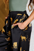 Legendary in Leopard Satin Wide Leg Pants - Charming Charlie