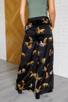 Legendary in Leopard Satin Wide Leg Pants - Charming Charlie