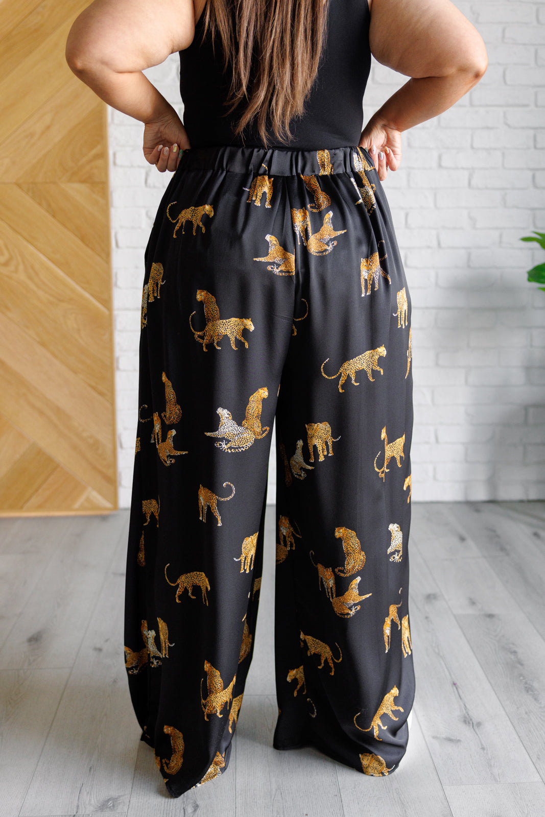 Legendary in Leopard Satin Wide Leg Pants - Charming Charlie