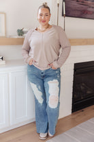 Less Conversation V-Neck Top - Charming Charlie