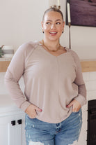 Less Conversation V-Neck Top - Charming Charlie