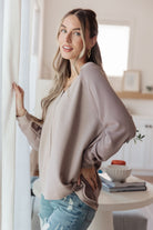 Less Conversation V-Neck Top - Charming Charlie