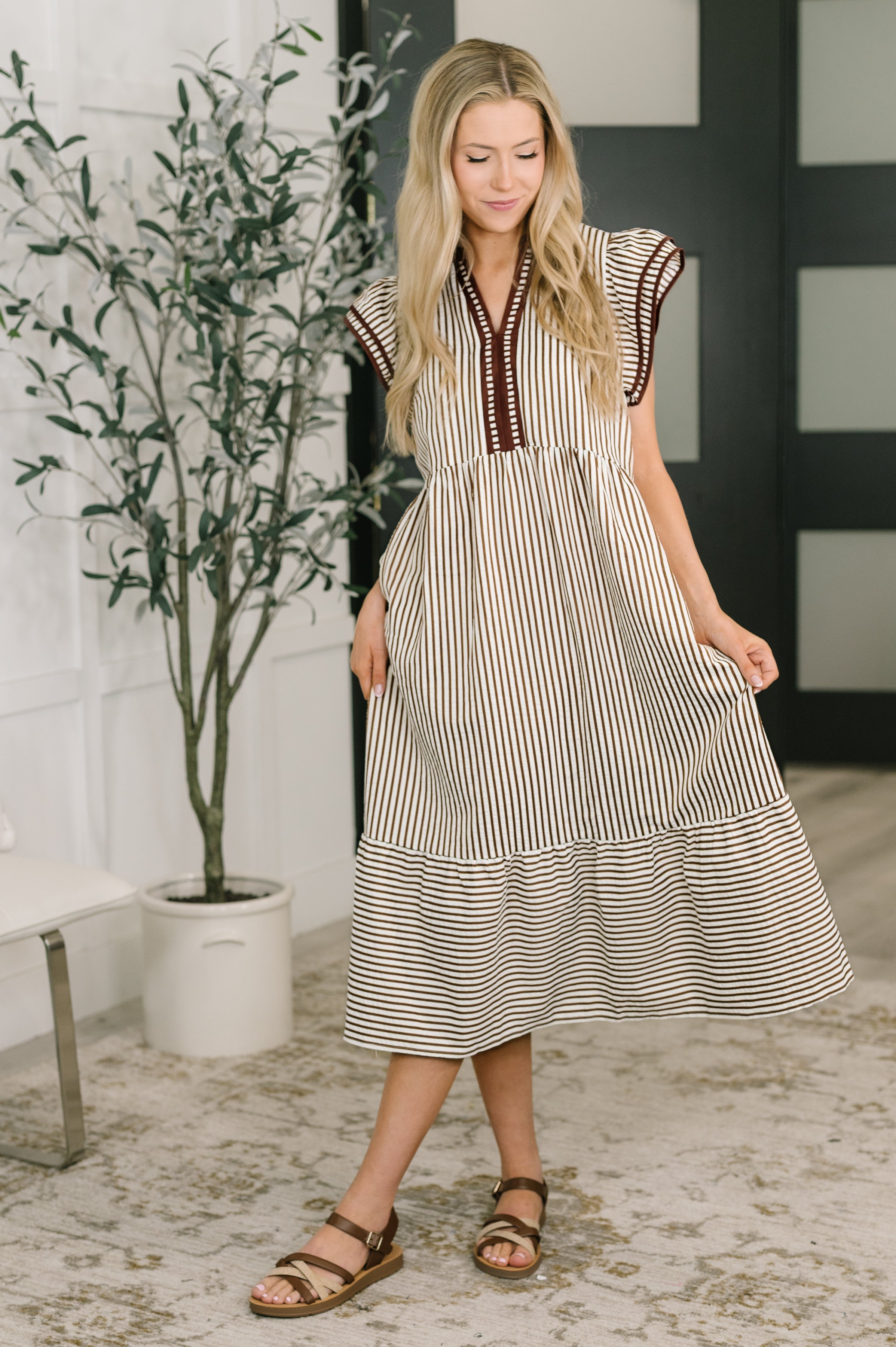 Let Me Love You Cap Sleeve Tiered Dress - Charming Charlie