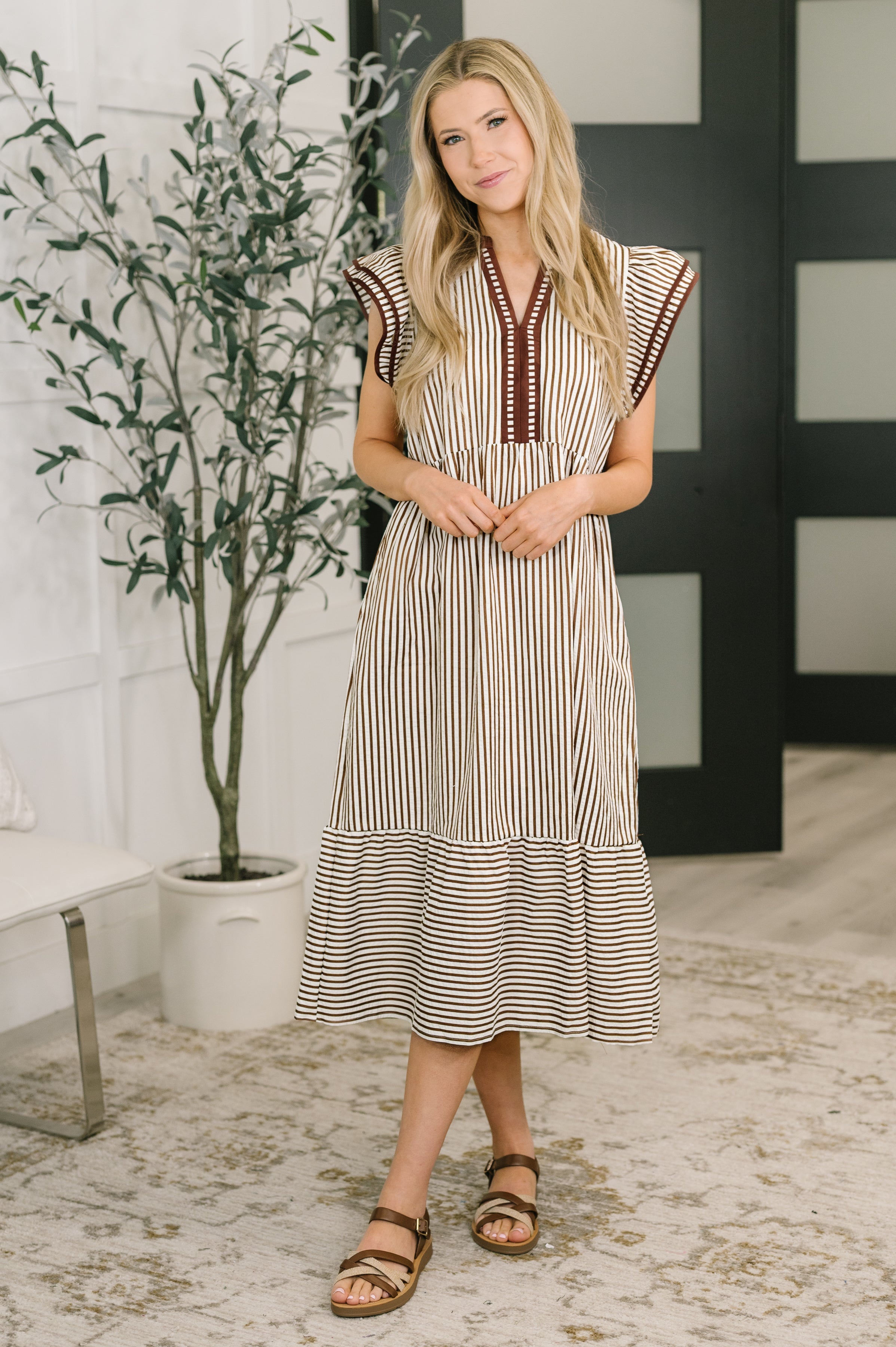 Let Me Love You Cap Sleeve Tiered Dress - Charming Charlie