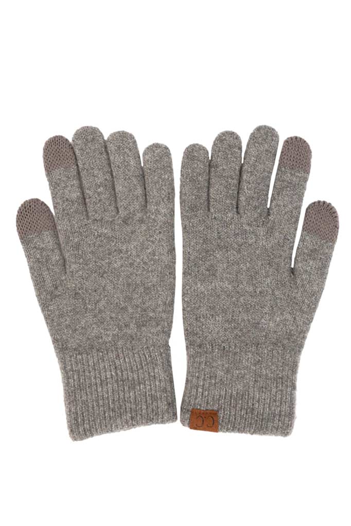 Light Melange Gray C.C Soft Recycled Fine Yarn Gloves, This beautiful gloves design gives you the ability to highlight and/or contrast many different outfits. Stay warm and soft with this gloves especially in the cold weather. Perfect pair to holiday season, outdoor activity, camping, running, skiing and holiday shopping. Keep yourself cozy and warm.