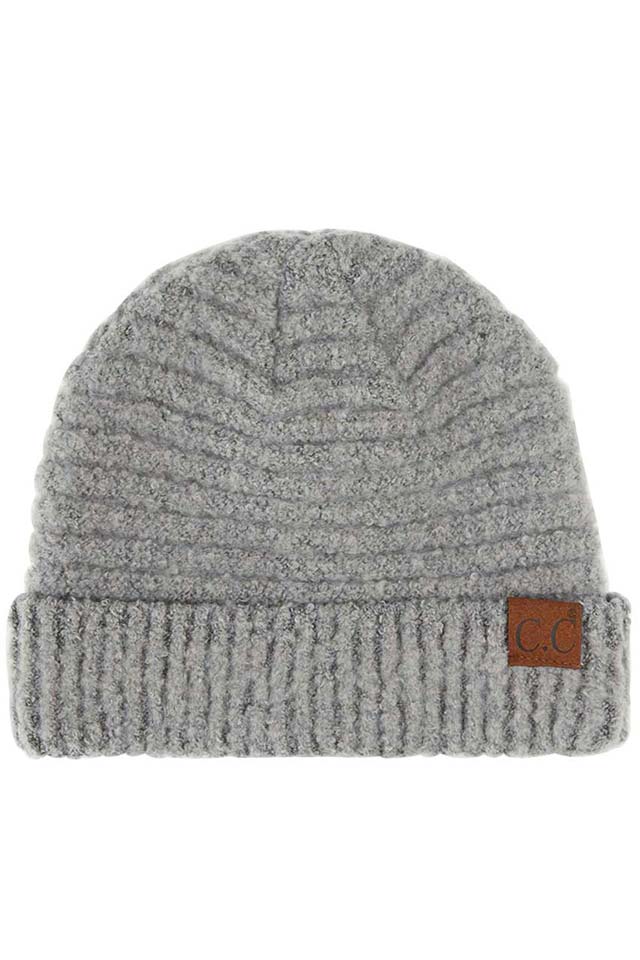 Light Melange Grey C C Solid Boucle Yarn Beanie Hat with Cuff, wear this beautiful Beanie Hat while going outdoor and keep yourself warm and stylish with a unique look. The color variation makes the Hat suitable for everyone's choice with different outfits. It feels cozy and a perfect match with any type of outfit. It's a beautiful winter gift accessory for birthdays, Christmas, stocking stuffers, secret Santa, holidays, anniversaries, and valentine's day to your friends, family, and Loved Ones. 