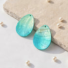 Turquoise Shell-Style Teardrop Charm - Charming Charlie