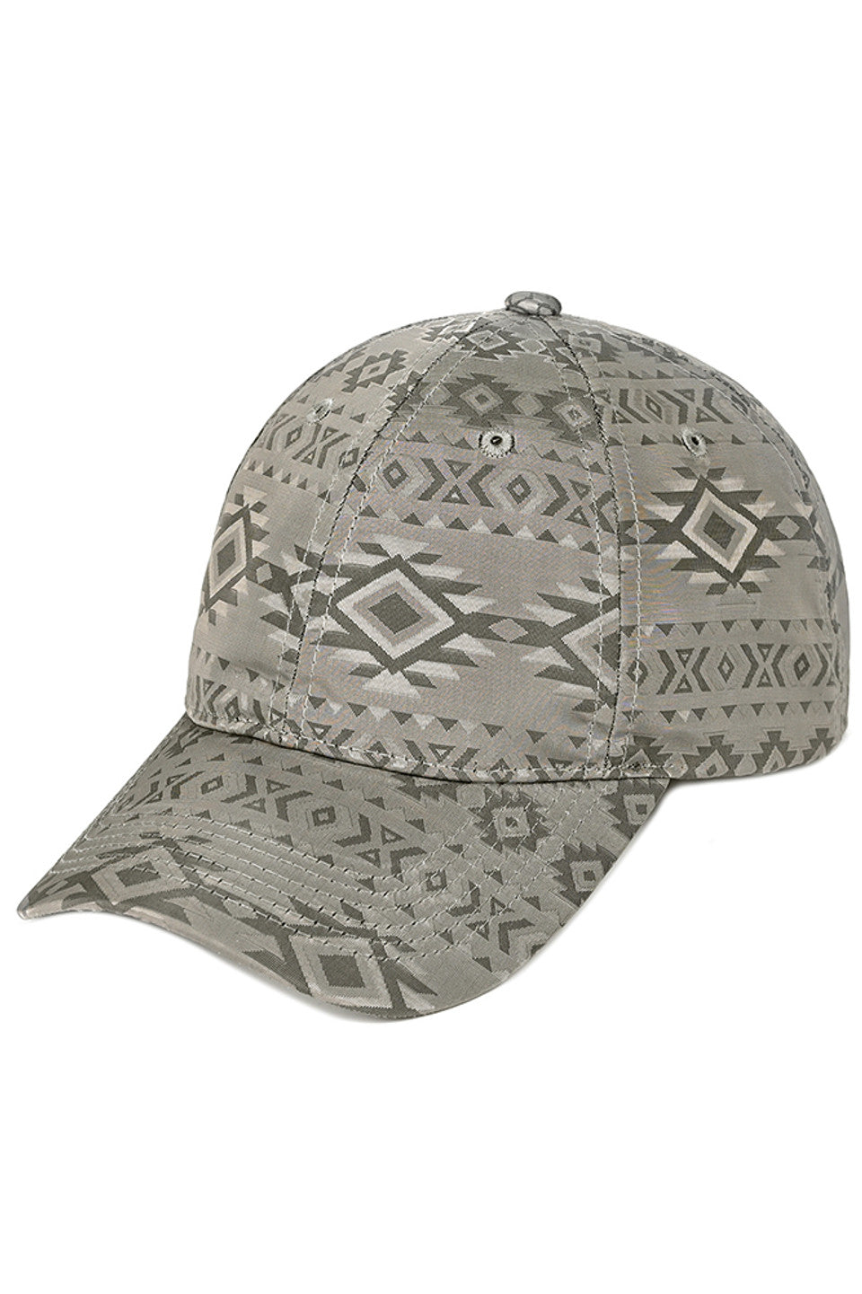 Light Gray C.C. South Western Pattern Baseball Cap is perfect for those looking to add a touch of style to their wardrobe. Made with a unique South Western pattern, this cap is both fashionable and functional. Stay protected from the sun while making a statement with this trendy accessory.