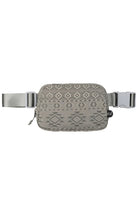 LightGray C.C South Western Pattern Fanny Pack combines style and functionality in one compact accessory. With a unique South Western pattern, this fanny pack is perfect for both casual and outdoor adventures. Keep all your essentials close by and hands-free with this must-have accessory.