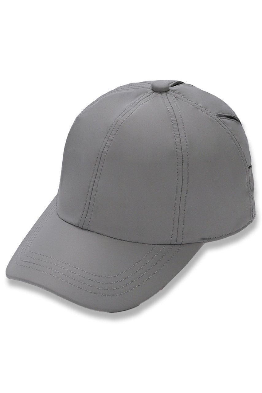 Light Gray C.C Sunshine Multi Opening Baseball Pony Cap is designed to provide maximum comfort and style. With multiple openings and a classic baseball cap design, it allows for versatile wear and is perfect for any outdoor activity. Made with high-quality materials, it offers a durable and fashionable accessory for everyday use.