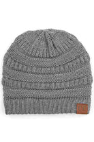 LightMelangeGrey  C.C Ribbed Knit Solid Color Beanie offers a timeless design with durable ribbed knitting, ensuring a snug and comfortable fit. Crafted for warmth and versatility, this beanie is perfect for everyday wear, providing reliable protection against cold weather while maintaining a sleek, minimalist style that complements any outfit. Its solid color adds understated appeal, making it an essential accessory for both casual and outdoor use. 