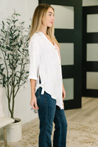 Like You Do Dual Toned Button Down - Charming Charlie