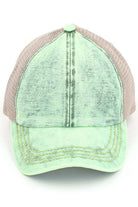 Lime C.C STONEWASHED DENIM CRISS CROSS PONYCAP is a must-have accessory for any fashion-forward individual. With its stylish stonewashed denim and unique criss-cross design, it adds a touch of effortless cool to any outfit. Stay on-trend while protecting your face from the sun with this versatile and practical cap.