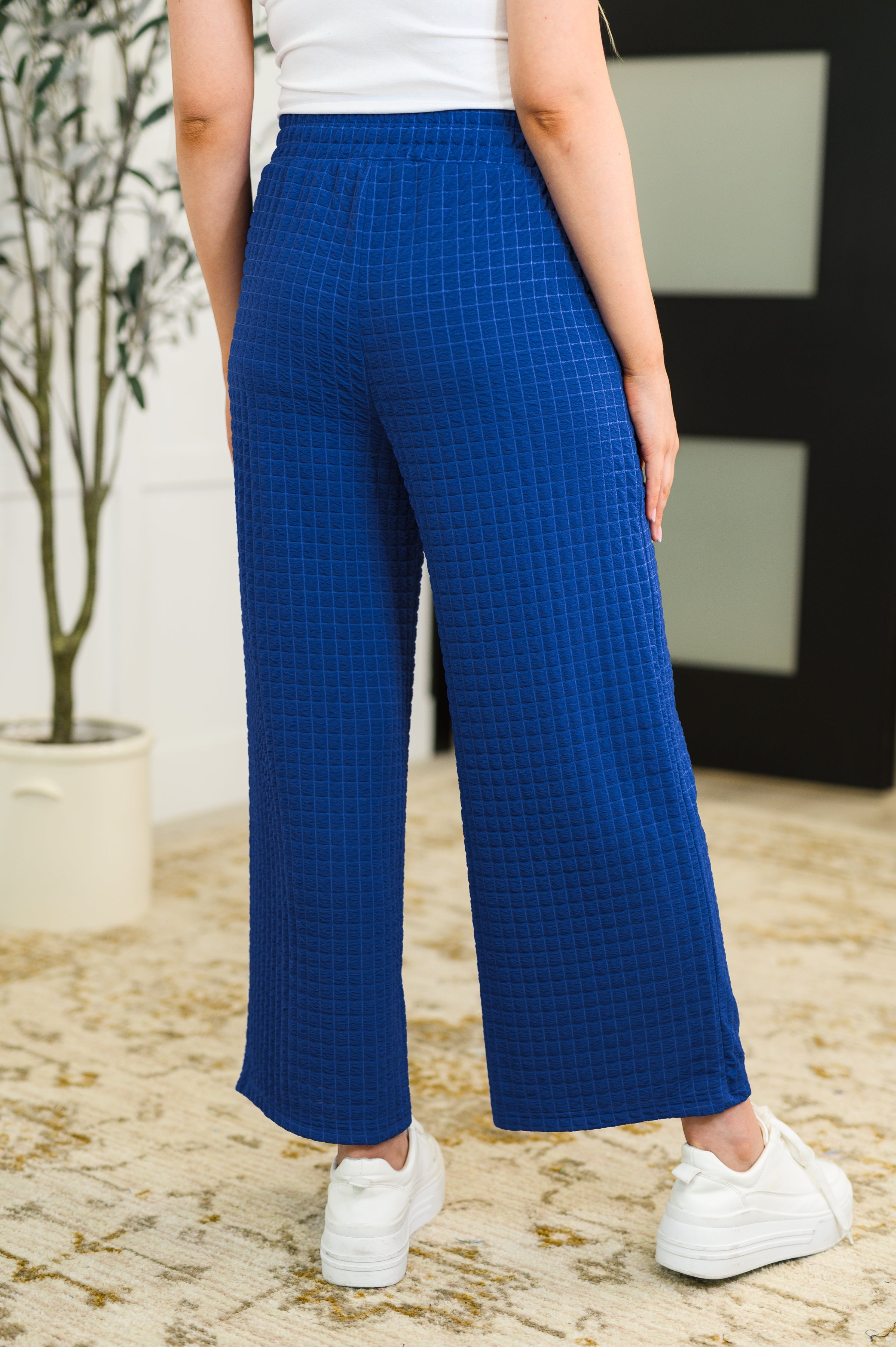Listen Intently Textured Top and Pants Set - Charming Charlie