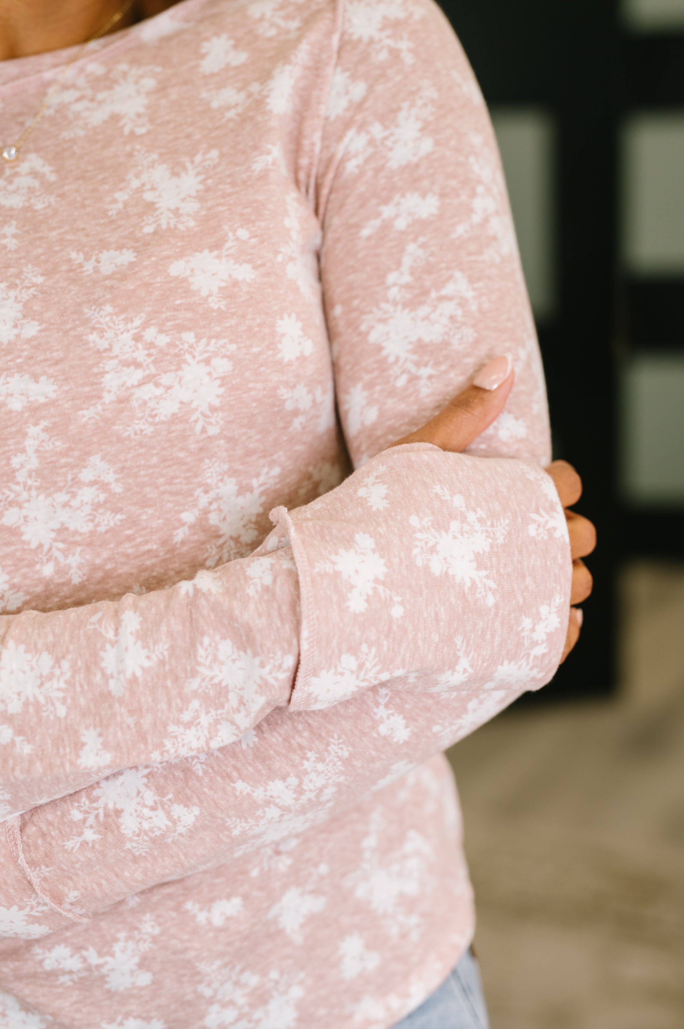 Literally Obsessed with Me Long Sleeve Top in Mauve - Charming Charlie