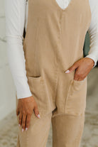 Little Miss Picnic V-Neck Jumpsuit in Brush - Charming Charlie