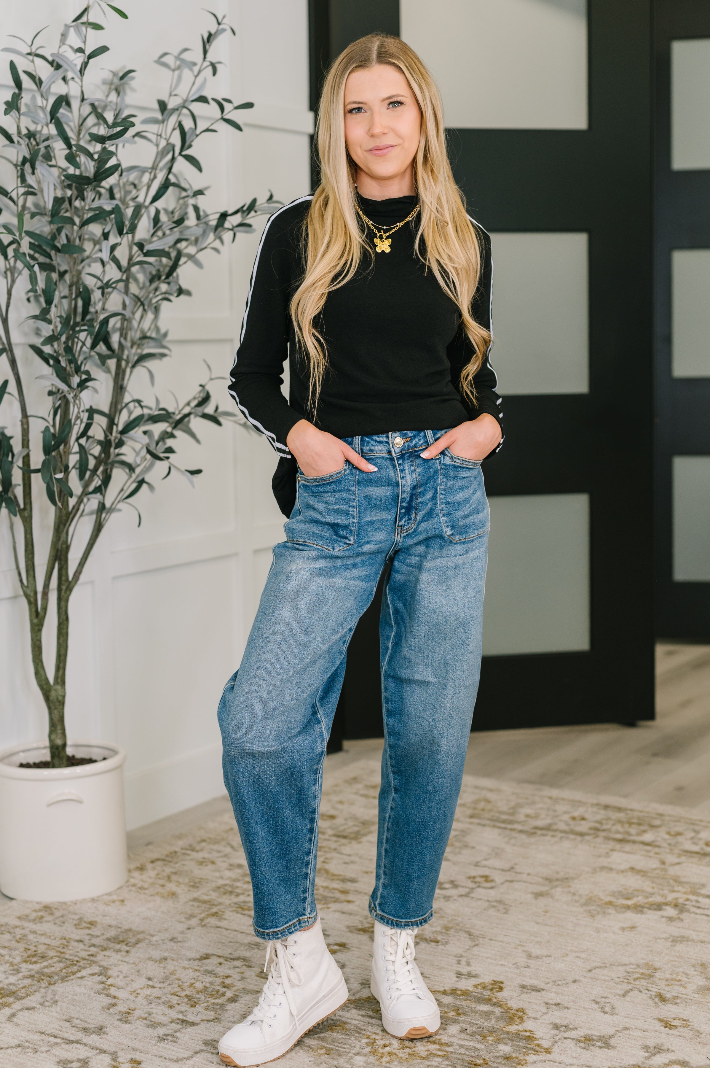 Live Fast High Neck Pullover - Charming Charlie