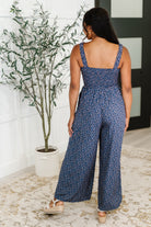 Live Your Best Life Floral Jumpsuit in Blue Floral - Charming Charlie