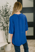 Lizzy Breeze Top in Royal Blue - Charming Charlie