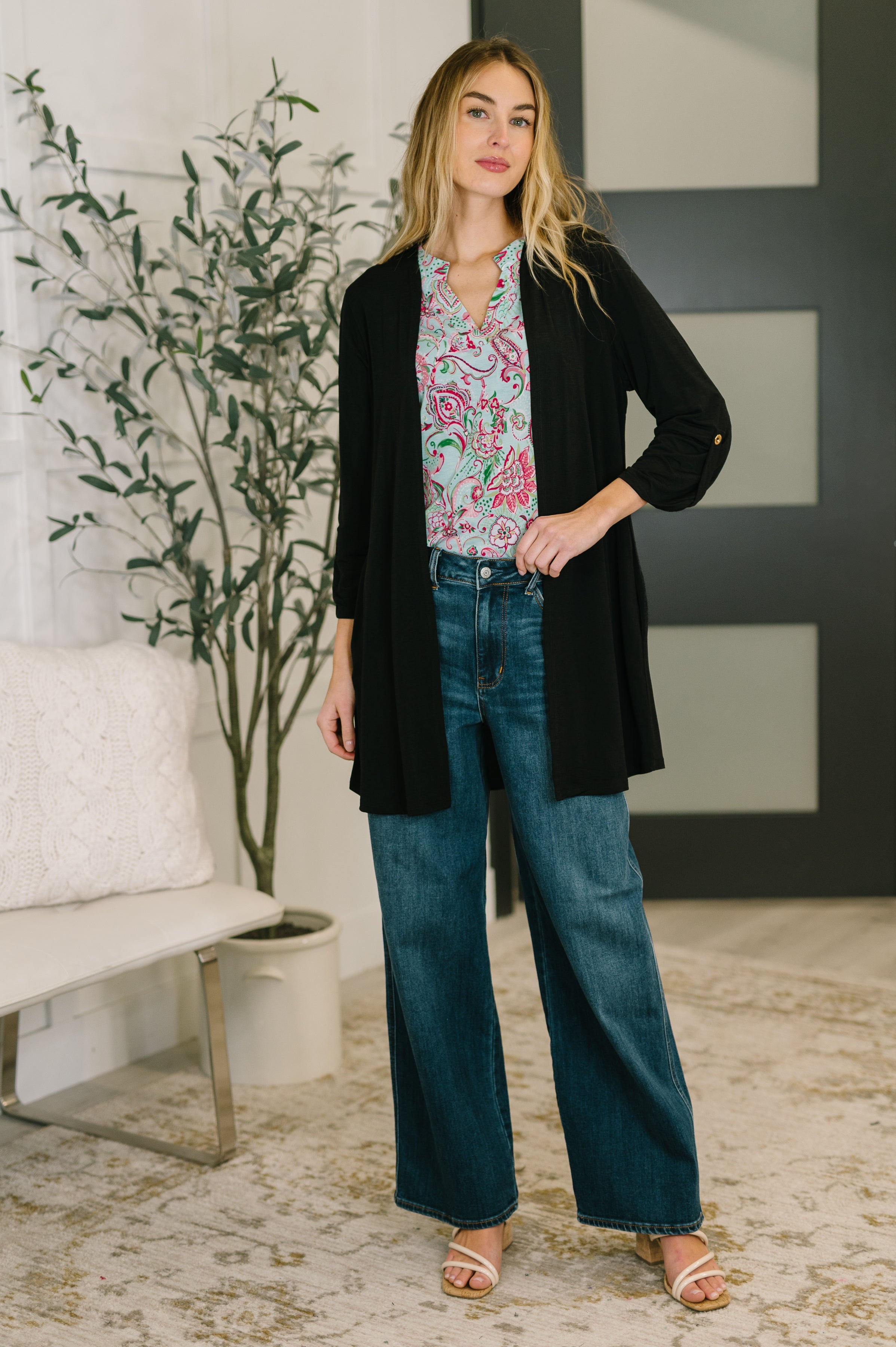 Lizzy Cardigan in Black - Charming Charlie