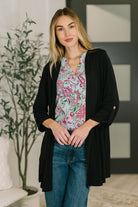 Lizzy Cardigan in Black - Charming Charlie