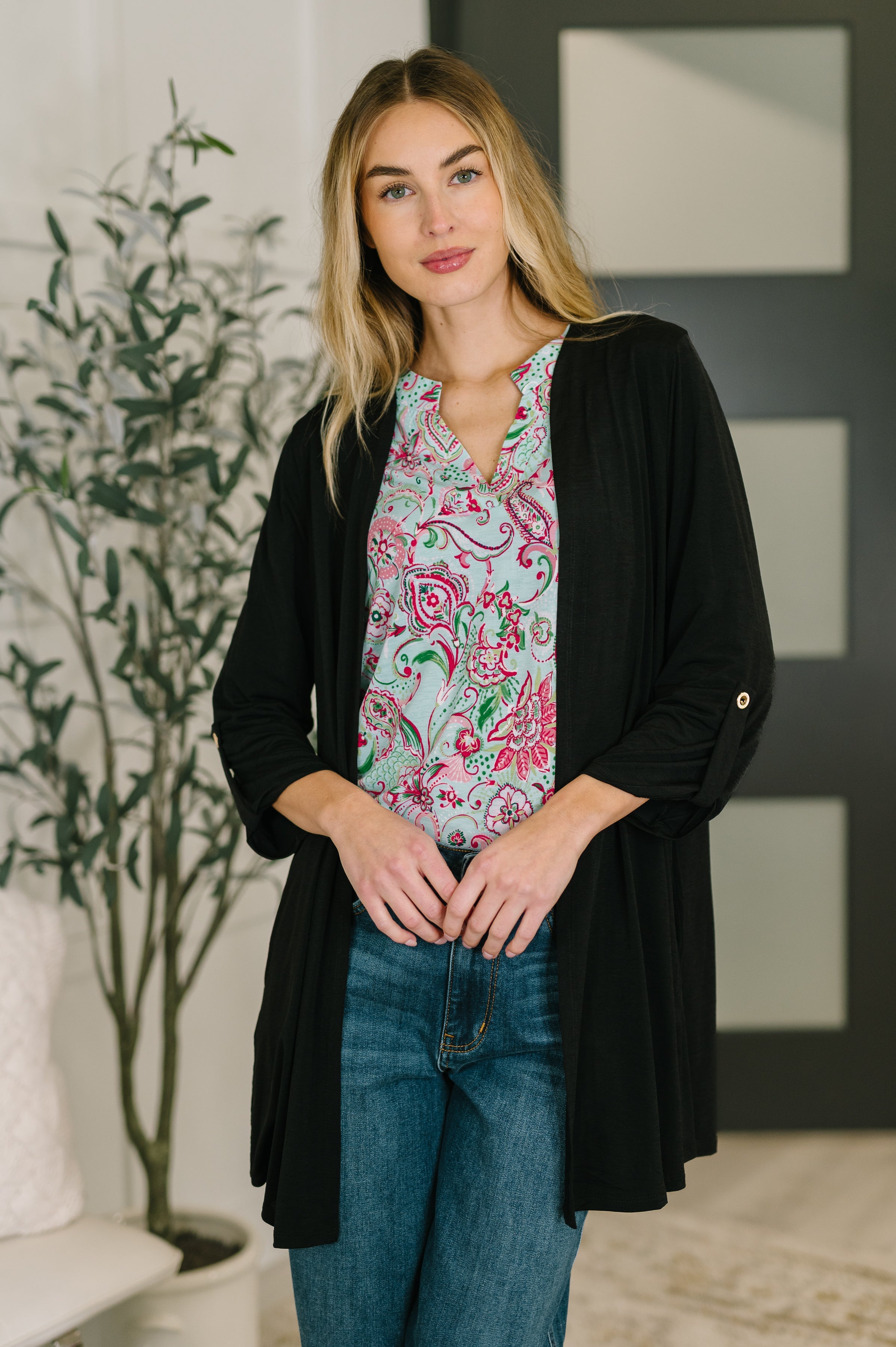 Lizzy Cardigan in Black - Charming Charlie