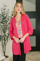 Lizzy Cardigan in Fuchsia - Charming Charlie