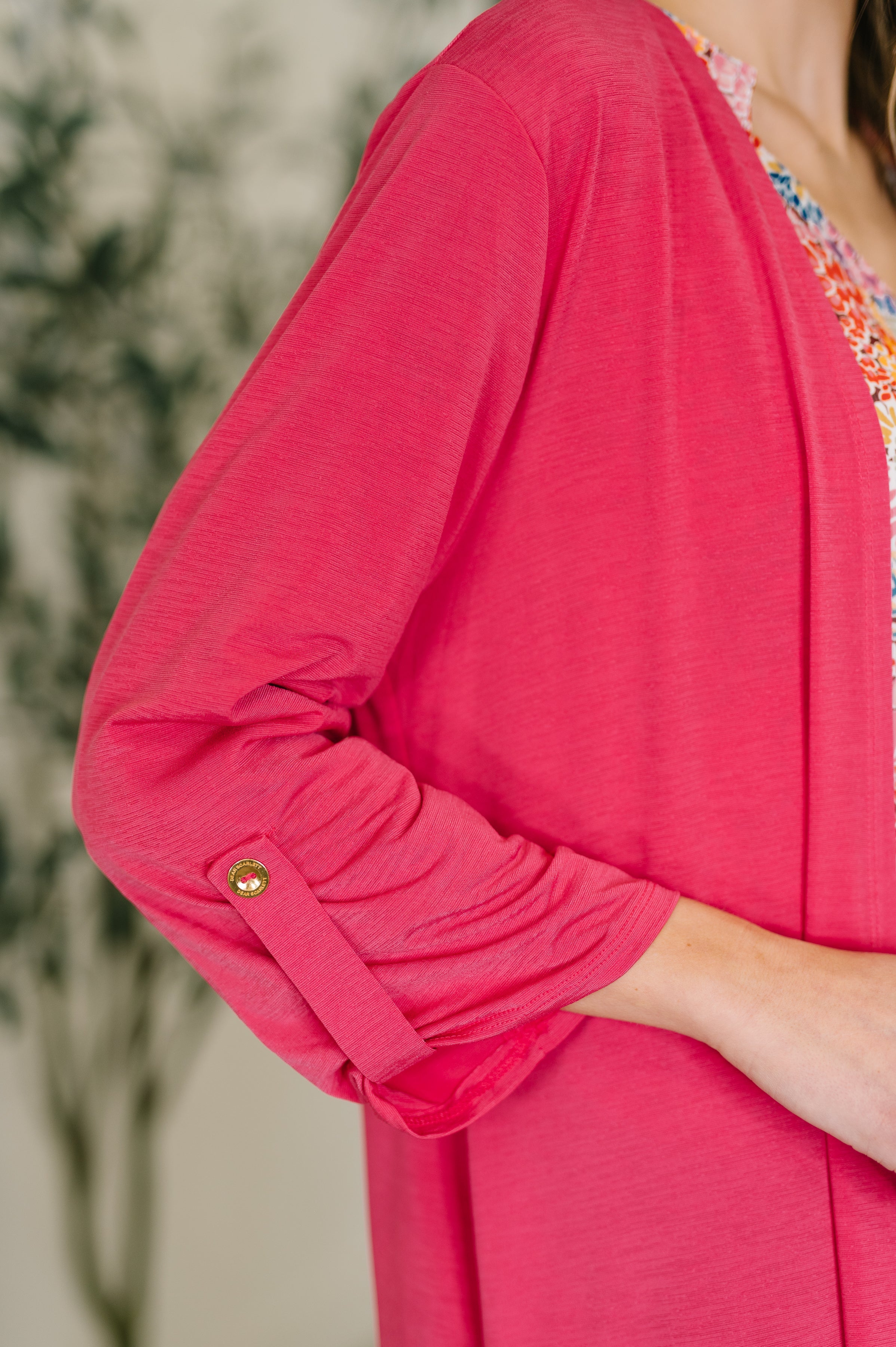 Lizzy Cardigan in Fuchsia - Charming Charlie