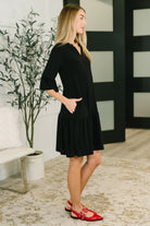 Lizzy Sunday Dress in Black - Charming Charlie