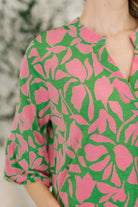 Lizzy Sunday Dress in Emerald Abstract Floral- 3/3/2026 NEW - Charming Charlie