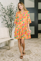 Lizzy Sunday Dress in Leaf Multi Floral- 3/3/2026 NEW - Charming Charlie