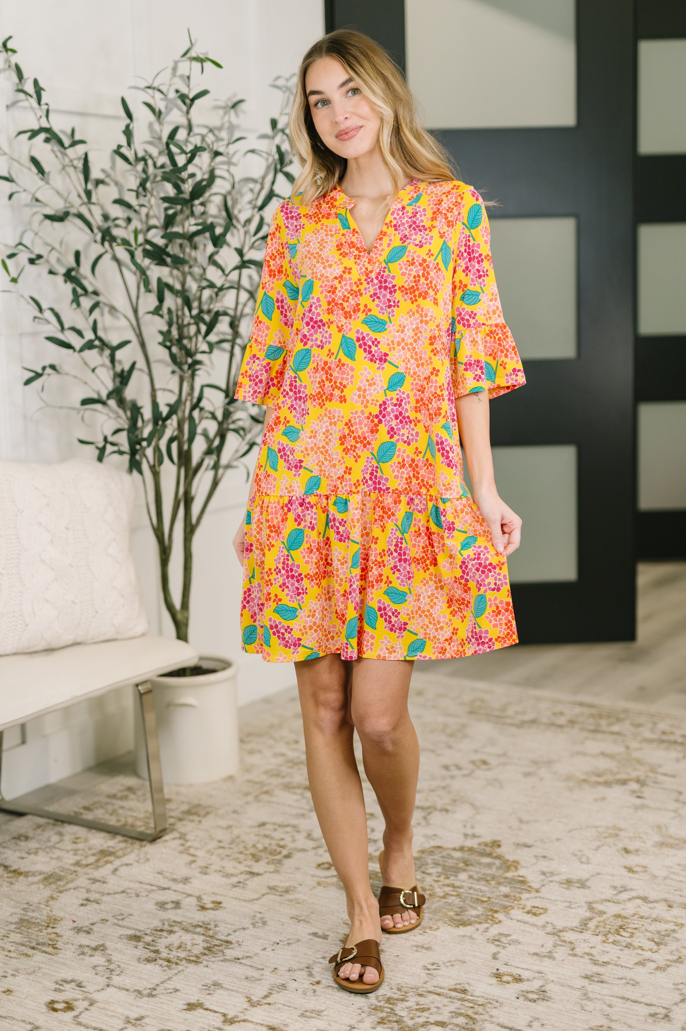 Lizzy Sunday Dress in Leaf Multi Floral- 7/20/2026 - Charming Charlie