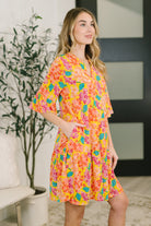 Lizzy Sunday Dress in Leaf Multi Floral- 3/3/2026 NEW - Charming Charlie