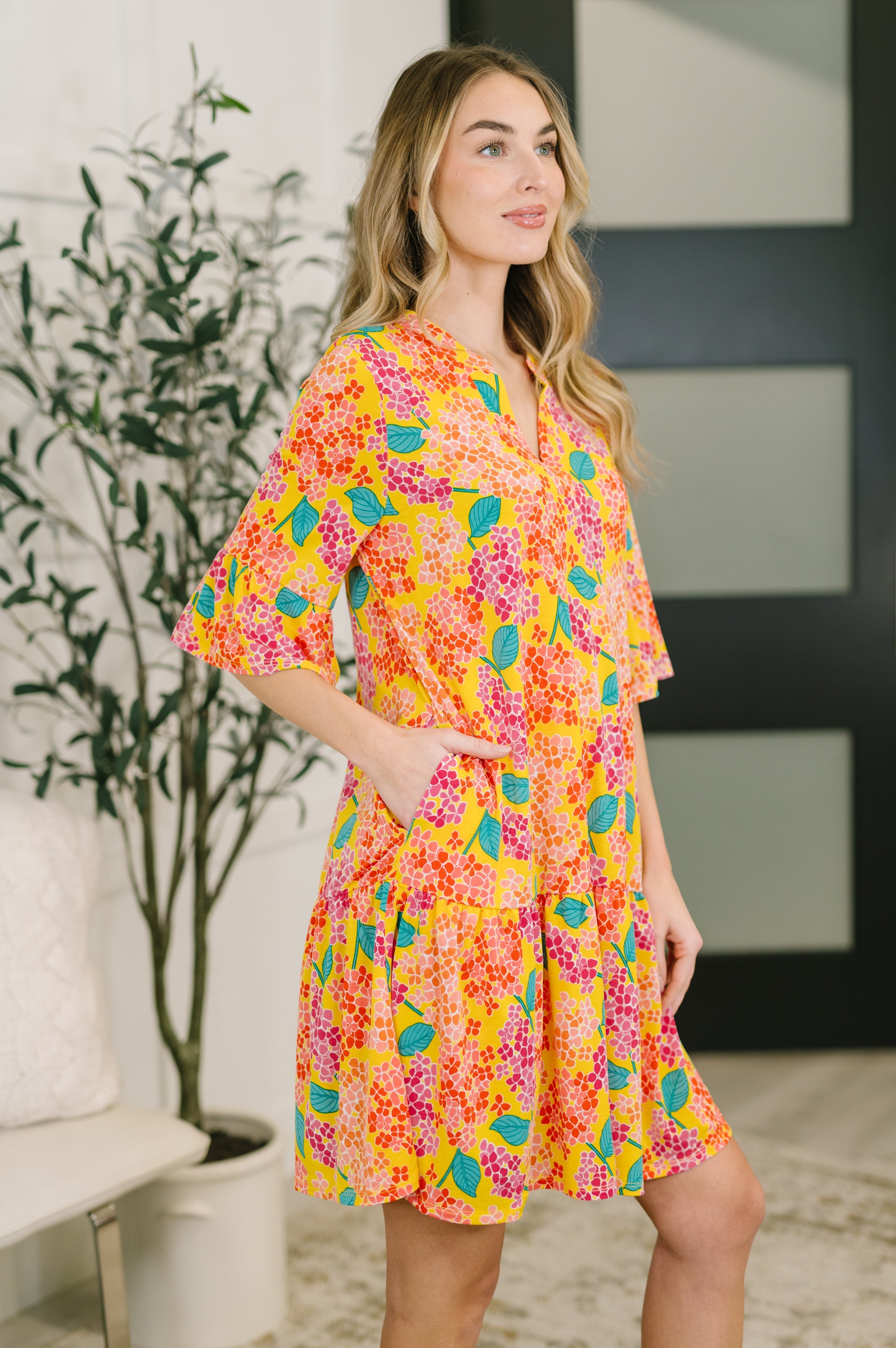 Lizzy Sunday Dress in Leaf Multi Floral- 7/20/2026 - Charming Charlie