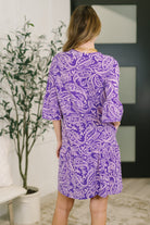 Lizzy Sunday Dress in Purple Paisley- 3/3/2026 NEW - Charming Charlie
