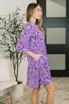 Lizzy Sunday Dress in Purple Paisley- 7/20/2026 - Charming Charlie