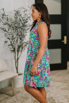 Lizzy Three Tier Tank Dress in Large Ditsy Floral - Charming Charlie