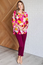 Magic Ankle Crop Skinny Pants in Wine - Charming Charlie