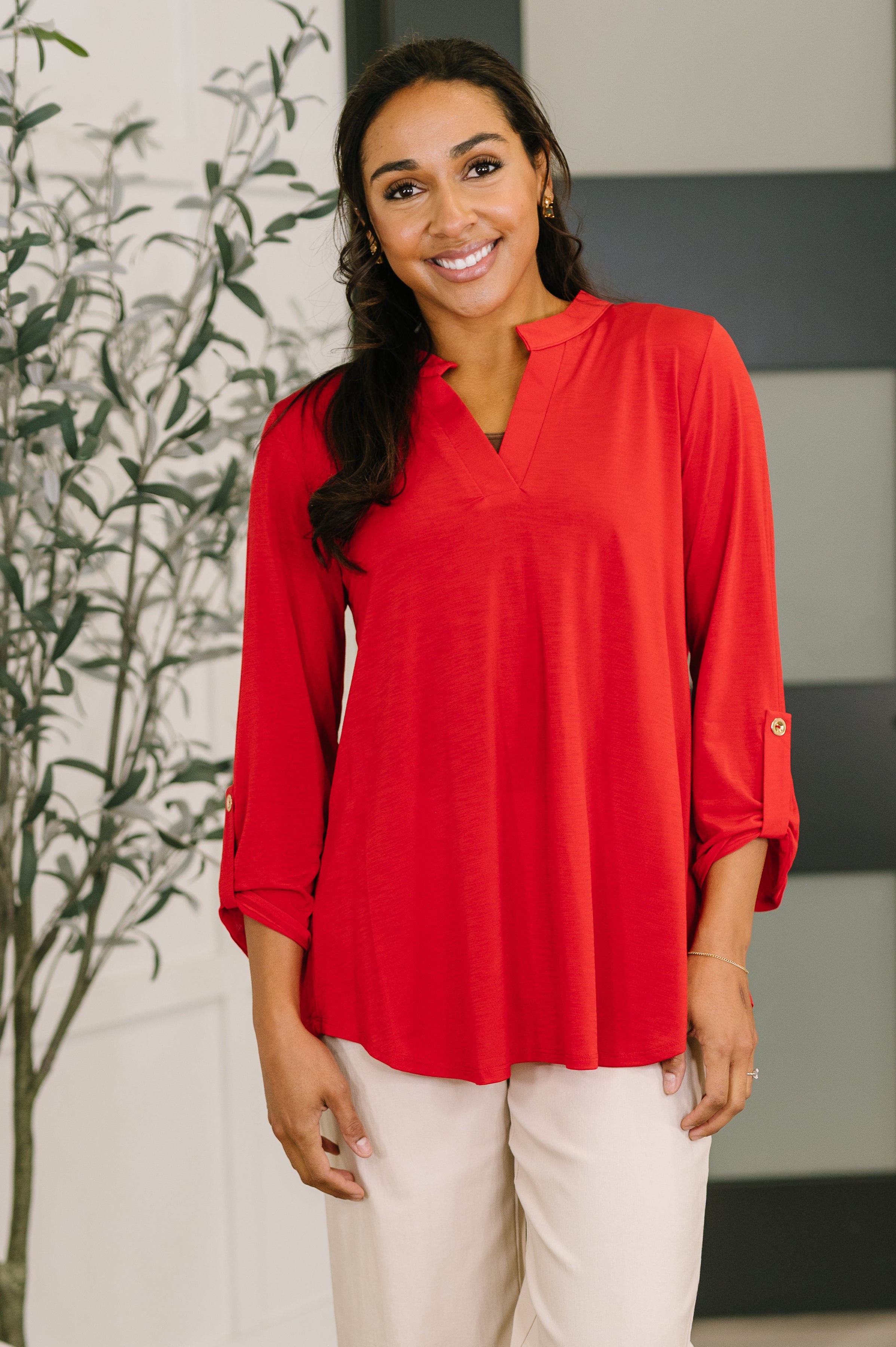 Lizzy Top in Red - Charming Charlie