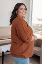 Lotta Love Knitted Sweater Top in Rust - Charming Charlie
