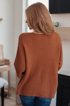 Lotta Love Knitted Sweater Top in Rust - Charming Charlie