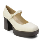Matilda Platform Heel in Bone - Charming Charlie