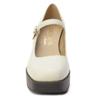 Matilda Platform Heel in Bone - Charming Charlie